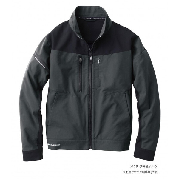 8042-00 長袖ブルゾン 4Lサイズ チャコールグレー(23) G.G.