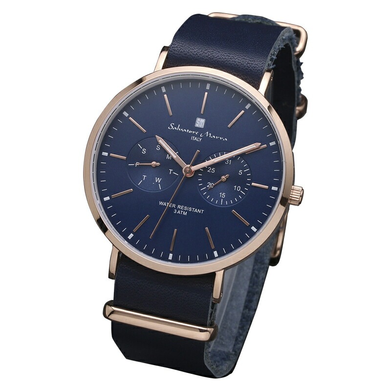 Salvatore Marra サルバトーレマーラ腕時計　薄型マルチファンクションウォッチ　SM15117-PGNVPG