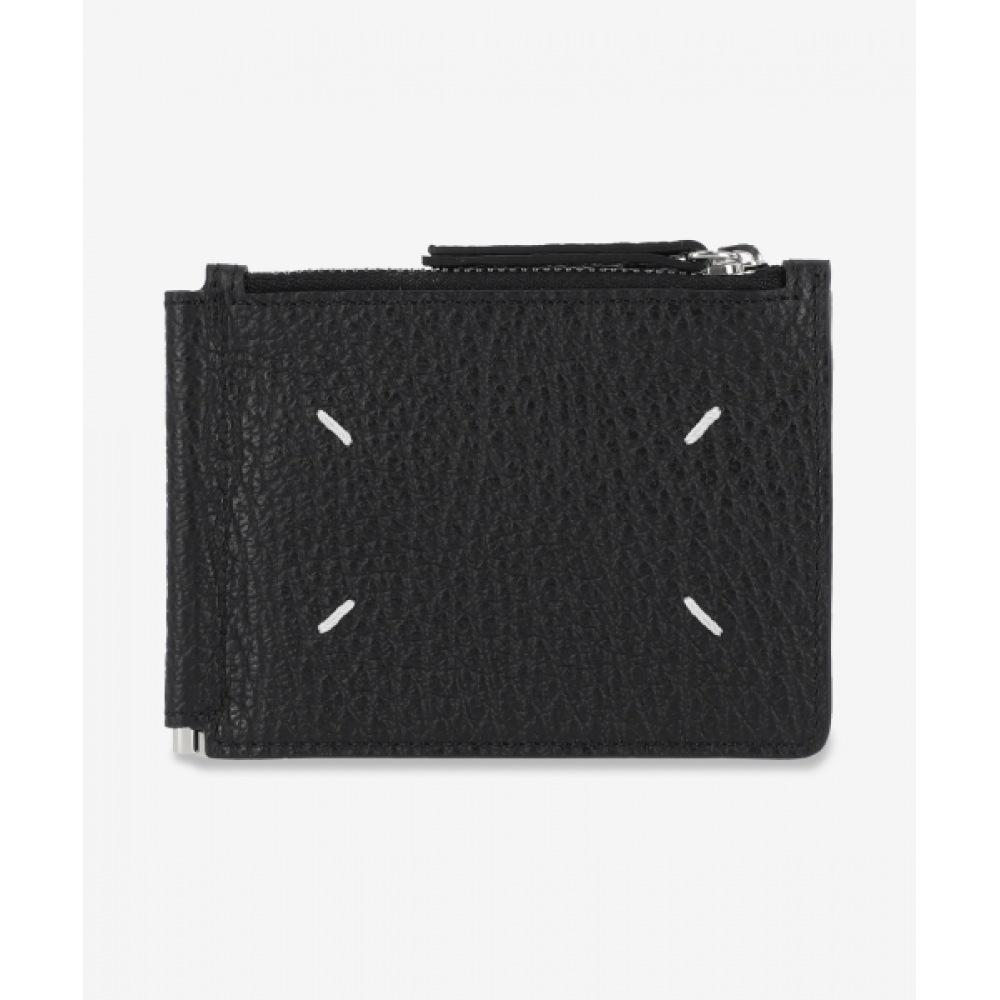 メゾン・マルジェラ 4 スティッチ スリム 2 ピンサー 財布 - ブラック / SA1UI0022P4455T8013