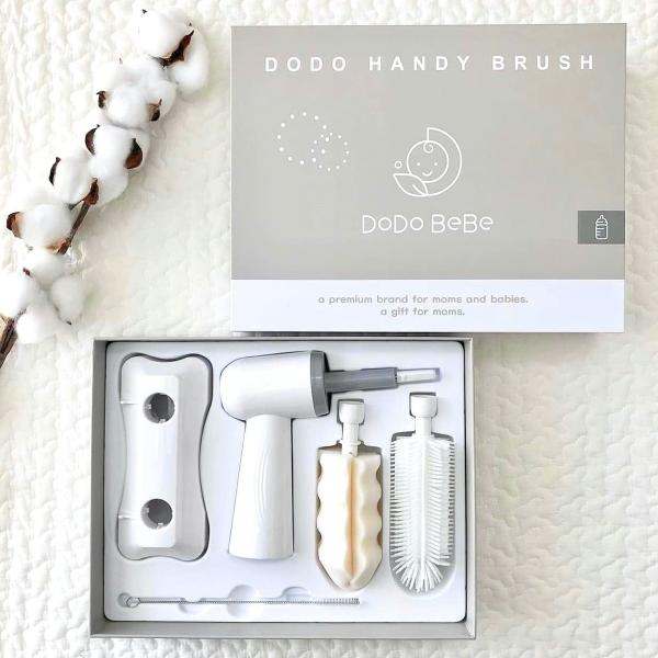 【出産祝い】楽々哺乳びん洗い ママ用出産祝い 電動哺乳びんブラシ 手首の負担軽減 時短 奥までしっかり洗浄 USB充電式