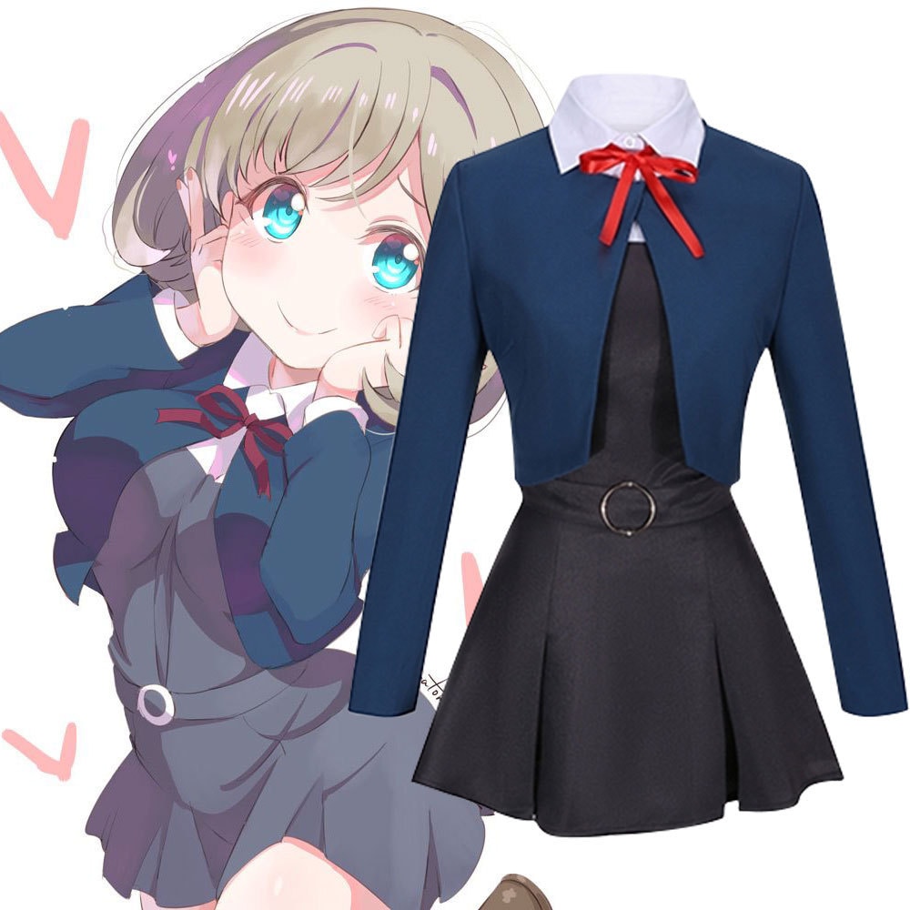 ラブライブ渋谷花音COS服日常キャンパス制服コスプレアニメ女装