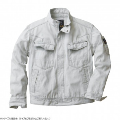 イーブンリバー フィッシャーストライプブルゾン シルバー(55) サイズ:M US-1107