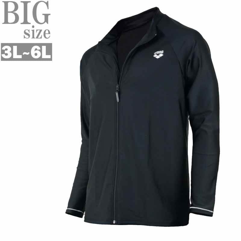 ラッシュガード 長袖 大きいサイズ メンズ フルジップ ARENA アリーナ 水着 スタンドカラー C060419-06 8,592円