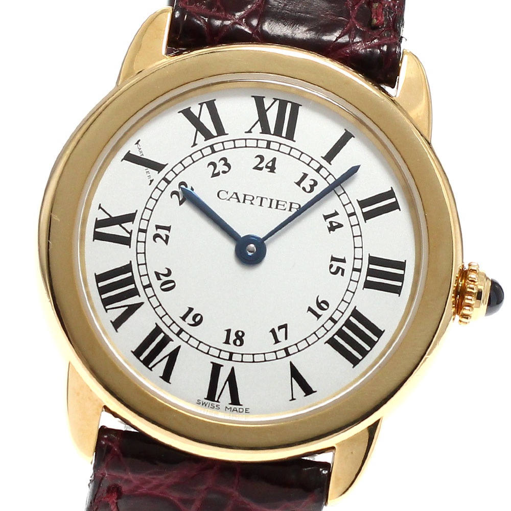 カルティエ CARTIER W6700355 ロンド ソロ SM K18YG クォーツ レディース _904357【中古】