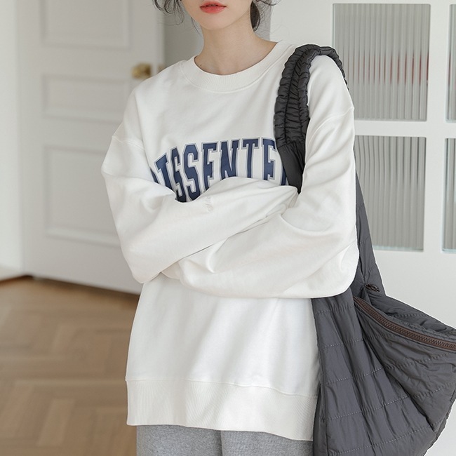 ２色 トップス Tシャツ プルオーバー トレーナー レディース 秋冬 春 かわいい カジュアル オーバーサイズ ゆったり ロング 長袖 萌袖 Uネック ラウンドネック クルーネック BIGシルエット 4,384円