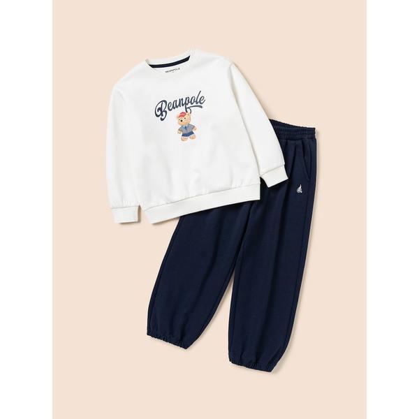 [BEANPOLE KIDS] 女児用ポーキーグラフィック上下セット アイボリー (BI6141G070)