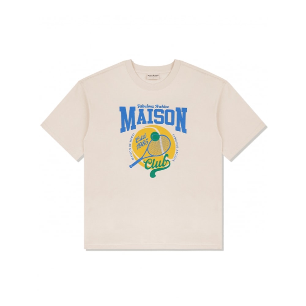 ファビュラスアーカイブユニセックスオーバーフィットスポーツムーブショートスリーブ Tシャツクリーム (FCE2TS404M)