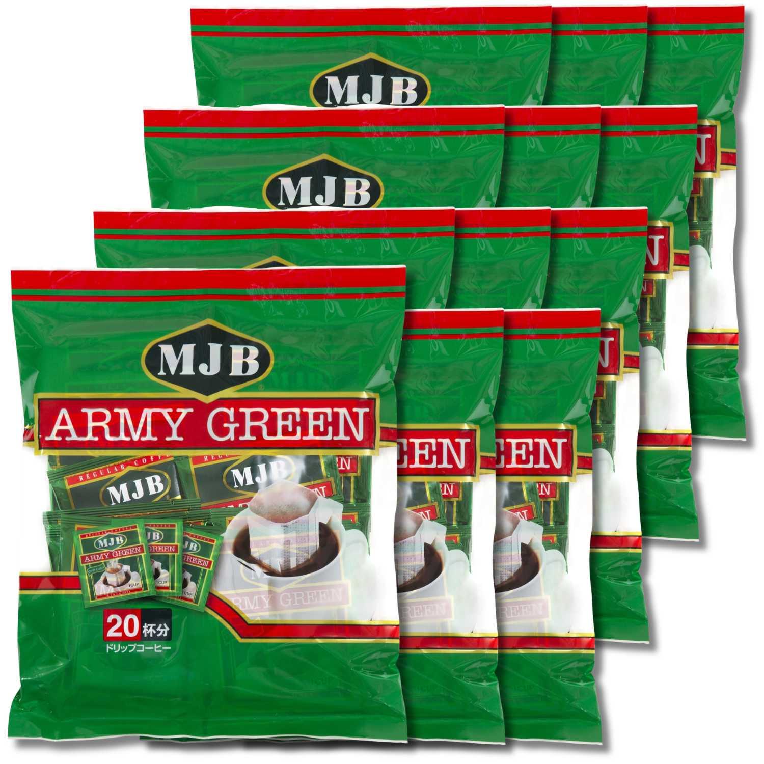 12個セット MJB アーミーグリーンドリップコーヒー 7g×20p