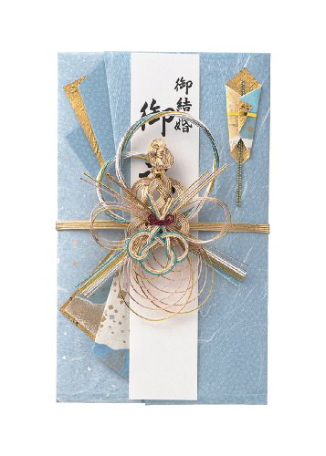 他サイト： マルアイ 祝儀袋 結婚式 デザイン 和風 舞シリーズ ことね 亀 青 1枚 キ-656Bの商品画像