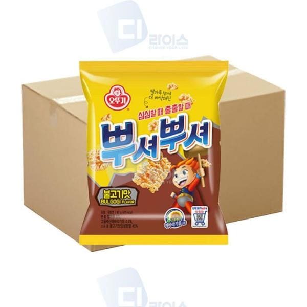 OF8O36SQ오뚜기 뿌셔뿌셔 불고기맛 24봉 라면과자 간식