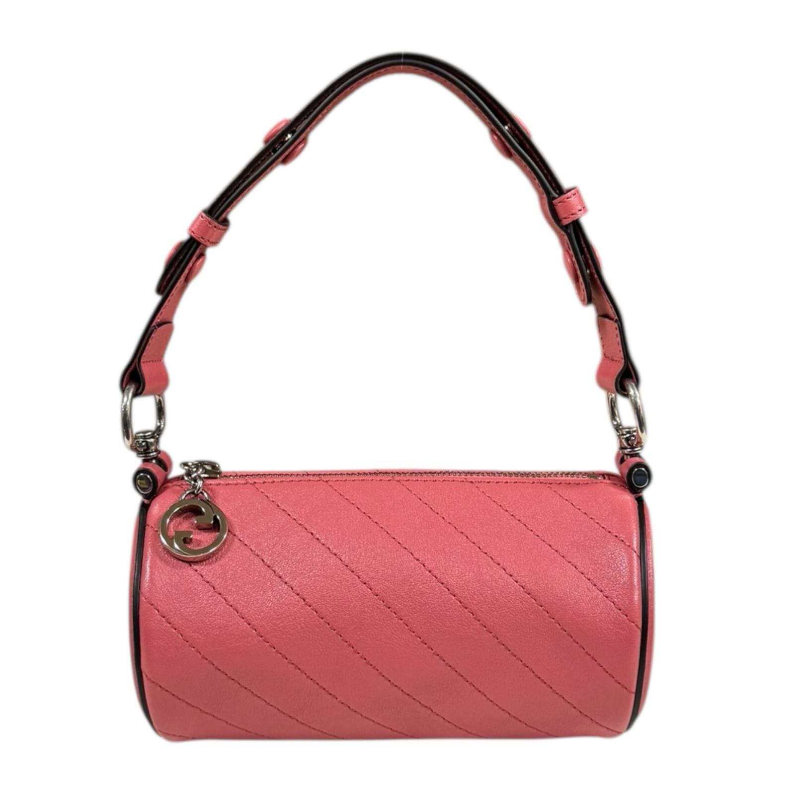 グッチ ブロンディ ショルダーバッグ レザー 760170 ピンク GUCCI 中古 美品