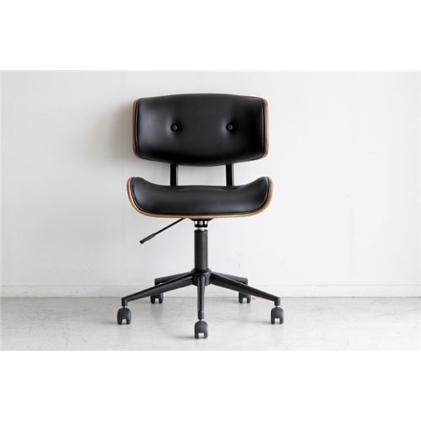 オフィスチェア/デスクチェア ブラック 幅585mm キャスター TM グラム 組立品 会社 子供部屋 書斎