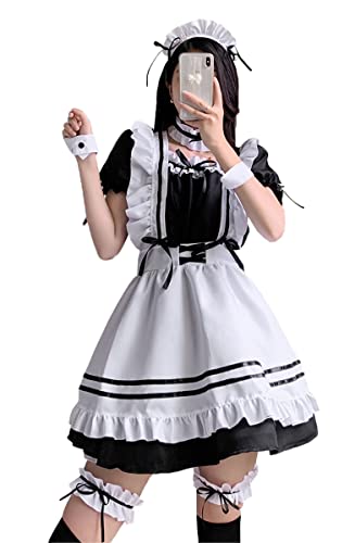 [ブラック 4XL] メイド服 コスプレ衣装 女装 萌え萌え かわいい 仮装 ゴスロリ ワンピース 大きいサイズ 4,938円