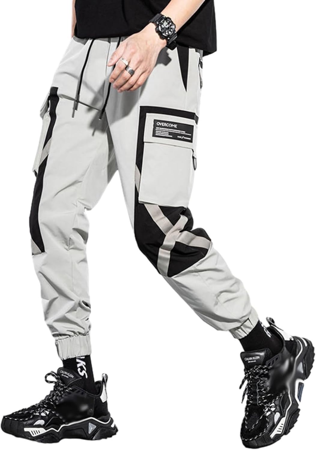 カーゴパンツ メンズ 作業パンツ ワークパンツ ロングパンツ 大きいサイズ 体型カバー 調整紐 ポケット付き 袴パンツ ボトムス トレンド 美脚 通気性 カジュアル スポーツ 旅行 Y2K 原宿 V系