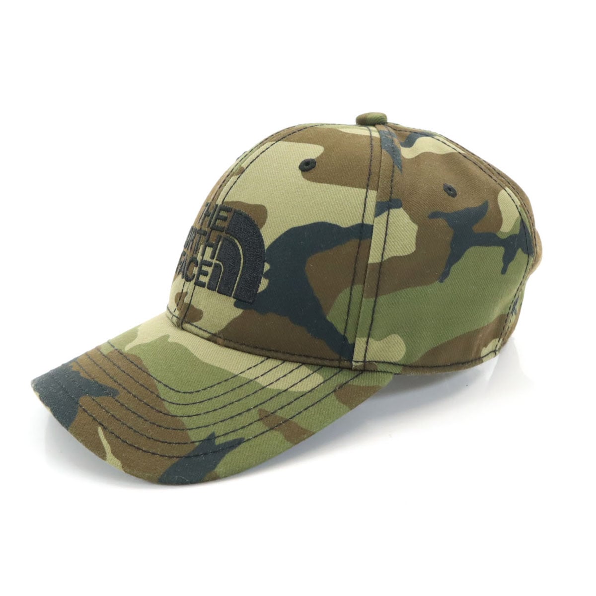 カモフラ柄 キャップ FREE カーキ アウトドア NN02135 迷彩 帽子 メンズ 古着