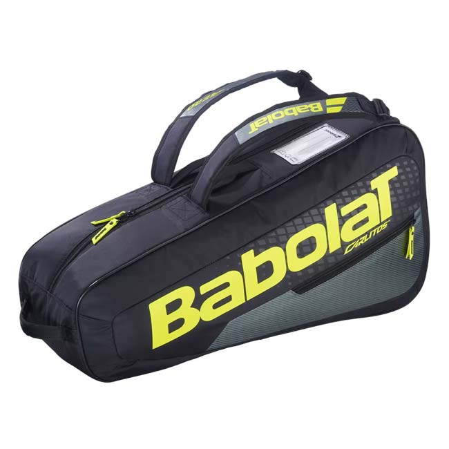 バボラ(Babolat) 2026 ジュニア RH Carlitos カルリトス ジュニアラケットバッグ 751247-100ブラック×Fイエロー 【３本収納】