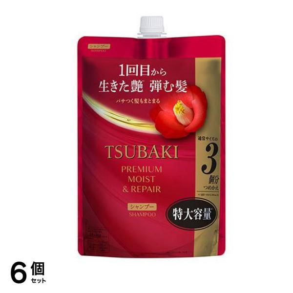ツバキ(TSUBAKI) プレミアムモイスト&リペアシャンプー 900mL (詰め替え用) 6個セット