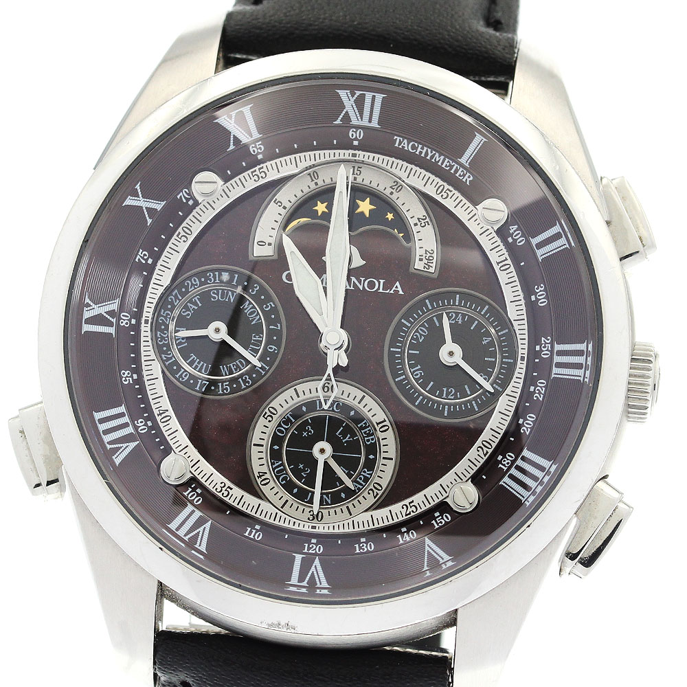 シチズン CITIZEN 6772-T007902TA/CTR57-1001 カンパノラ グランドコンプリケーション 深緋(こきあけ) クォーツ メンズ 保証書付き_899895【中古】