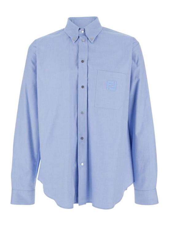 FENDI Men Shirts FS1296 AVZDF0QR0 Clear Blue