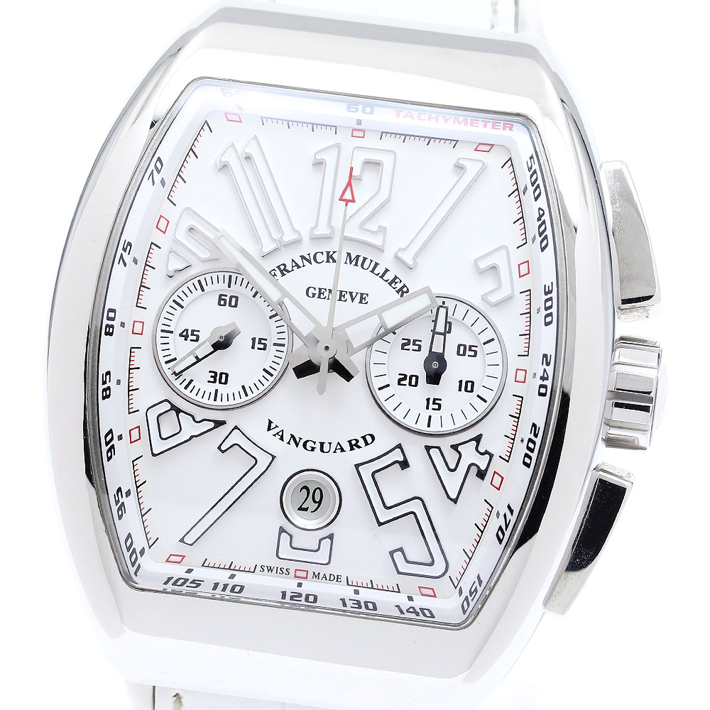 フランクミュラー FRANCK MULLER V45CCDT ヴァンガード クロノグラフ デイト 自動巻き メンズ 保証書付き_868868【中古】