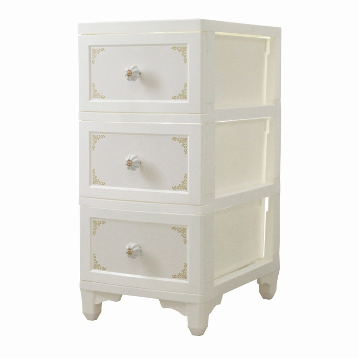 ドレスチェンジチェスト 3段 パールホワイト DPC-03-PW アイエルシー