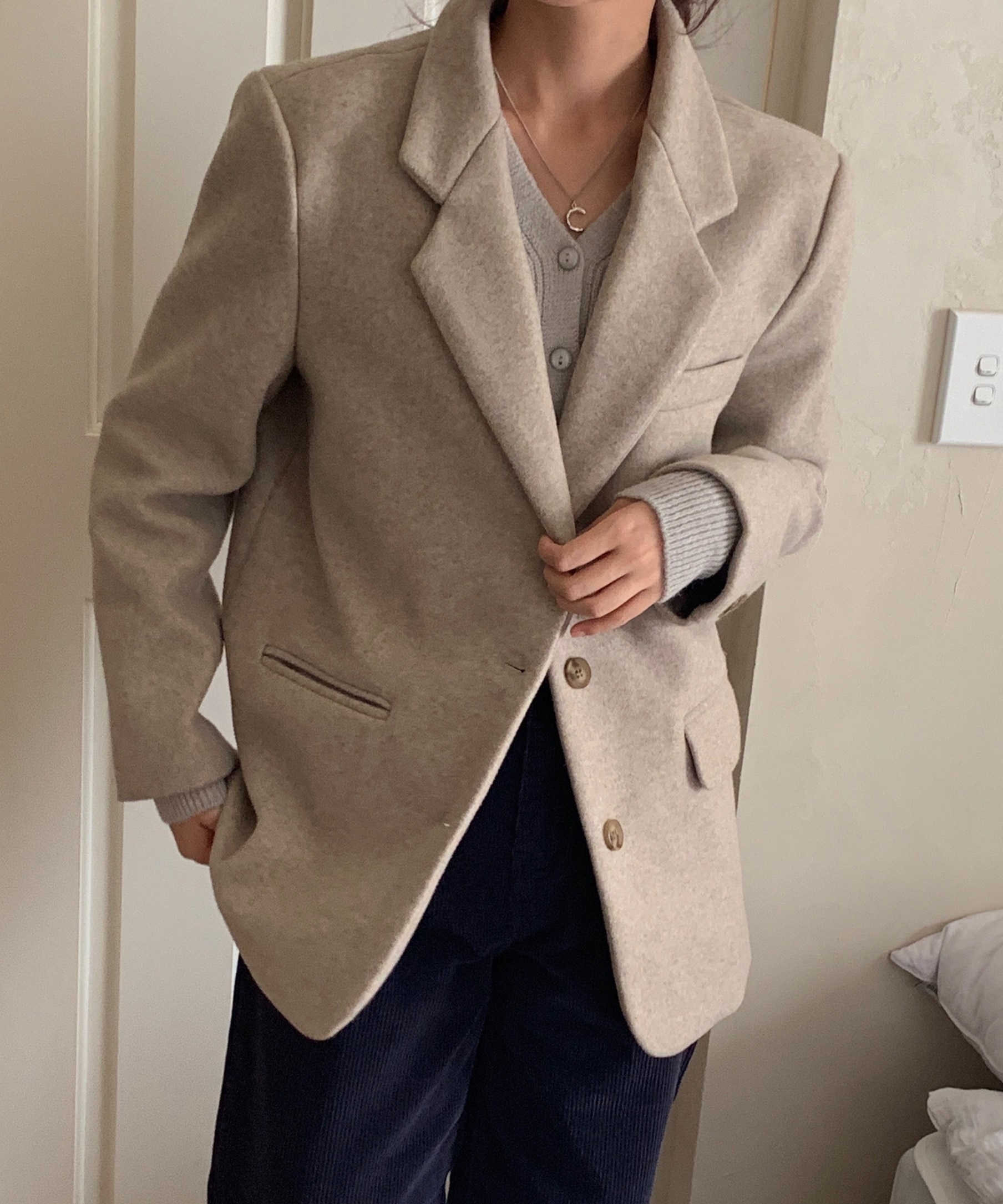 ベーシック 起毛 モダンジャケット