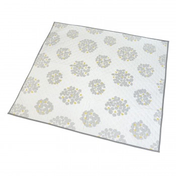 大島屋 サッカーキルトラグ ルナ グレー 185x185cm