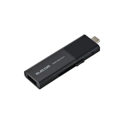 エレコム ESD-EWB0500GBKR 外付けポータブルSSD 500GB USB Type-C USB-A対応 ブラック