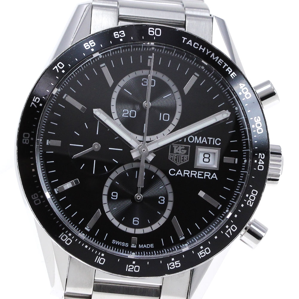 タグホイヤー TAG HEUER CV201AL カレラ クロノグラフ 自動巻き メンズ 保証書付き_839161【中古】