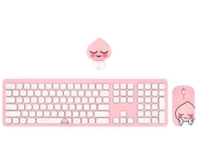 カカオフレンズ ワイヤレス キーボード + マウス + シリコン キースキン 2p + フィギュア