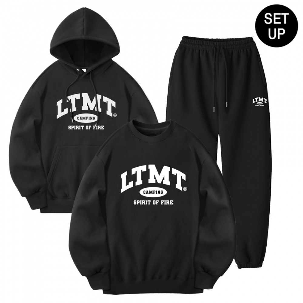 LIKE THE MOSTソフトLTMTマンツーマンorフードティー+ジョガーパンツ（ブラック）SET00047 8,604円