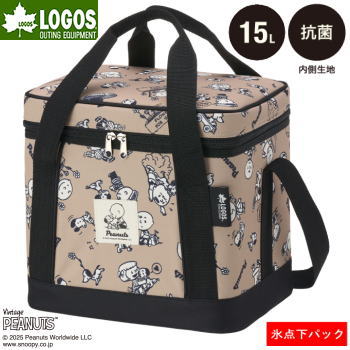 【抗菌クーラー ソフトクーラー クーラーバッグ ロゴス LOGOS SNOOPY（PEANUTS 75years）ソフトクーラー 86001139