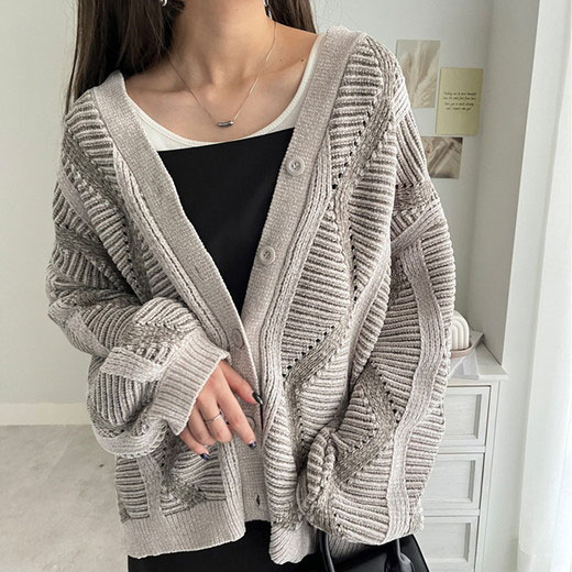 [最安値挑戦]！ジャカードニットカーディガン レディース 秋 トップス カーディガン ボレロ