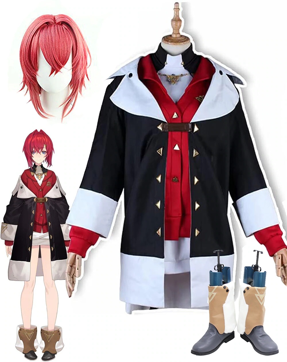 【一部分3日内出荷】コスプレ ハロウィン 靴追加可能 ウイッグ 文化祭 コスチューム YouTuber Vtuber バーチャル コスプレ衣装 アンジュカトリーナ イベント用品