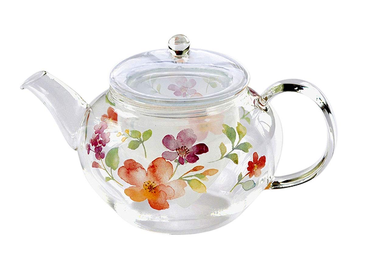 セレック (CELEC) 「 チャミエル Vフィルター(GVP-27A)付 」 耐熱ガラス ティーポット ガラス 耐熱 フローリスト柄 紅茶ポット ガラスポット 急須 ガラス ハーブティーポット 透明 4,788円