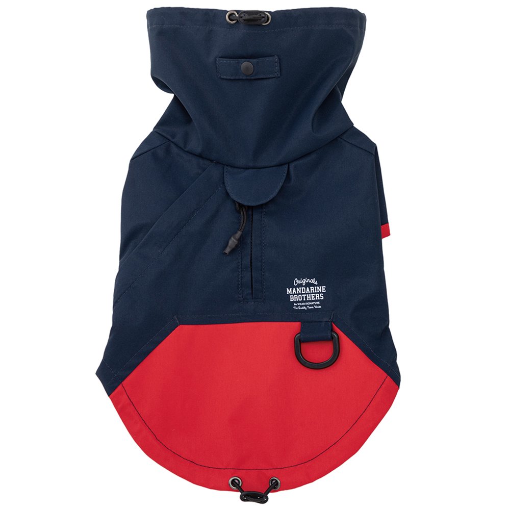 アウトレット品　マンダリンブラザーズ　マウンテン　アノラック　ネイビー　５Ｌ　犬　散歩　防水　撥水　レインコート　雨　訳あり　ＣＲＣ40―61―37―37―00