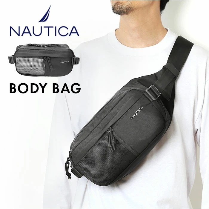 NAUTICA ノーティカ ボディバッグ 370-7000 通販 ボディバック ボディーバッグ ウエストバッグ ウエストバック ウエストポーチ カジュアルバッグ 無地 メンズ レディース 男女兼用 ユ