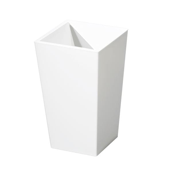 (まとめ) スクエア型 ダストボックス/ゴミ箱 (5.5Ｌ ホワイト) レザー風 『ユニード カクス』 (×30個セット)