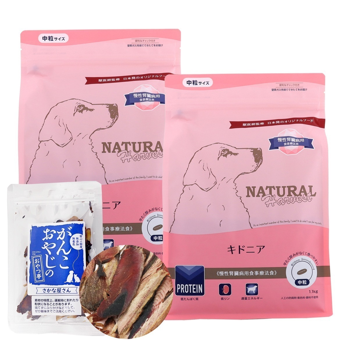 キドニア 腎臓ケア用 1.1kg×2袋【お試し国産お魚厚削り15g付き】