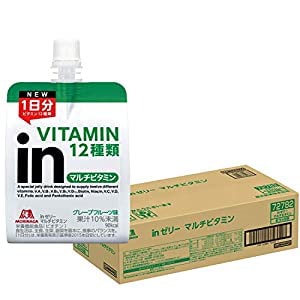 inゼリー マルチビタミン グレープフルーツ味 (180g36個) 栄養補助ゼリー 10秒チャージ