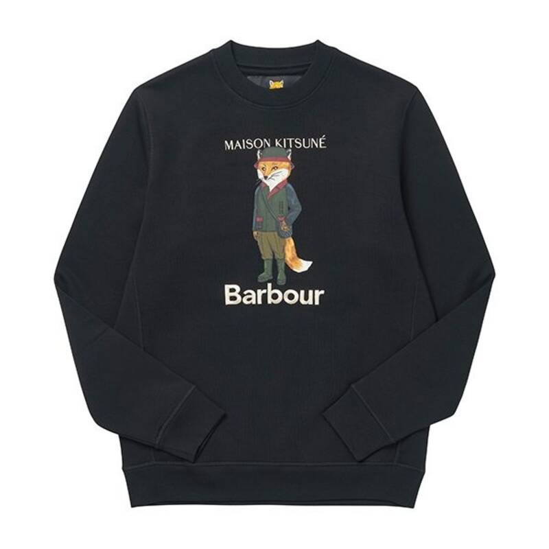 BARBOUR MOL0559 MOL BK31 バーバーxメゾン・キツネ ビューポート・フォックス メンズ クルーネックTシャツ
