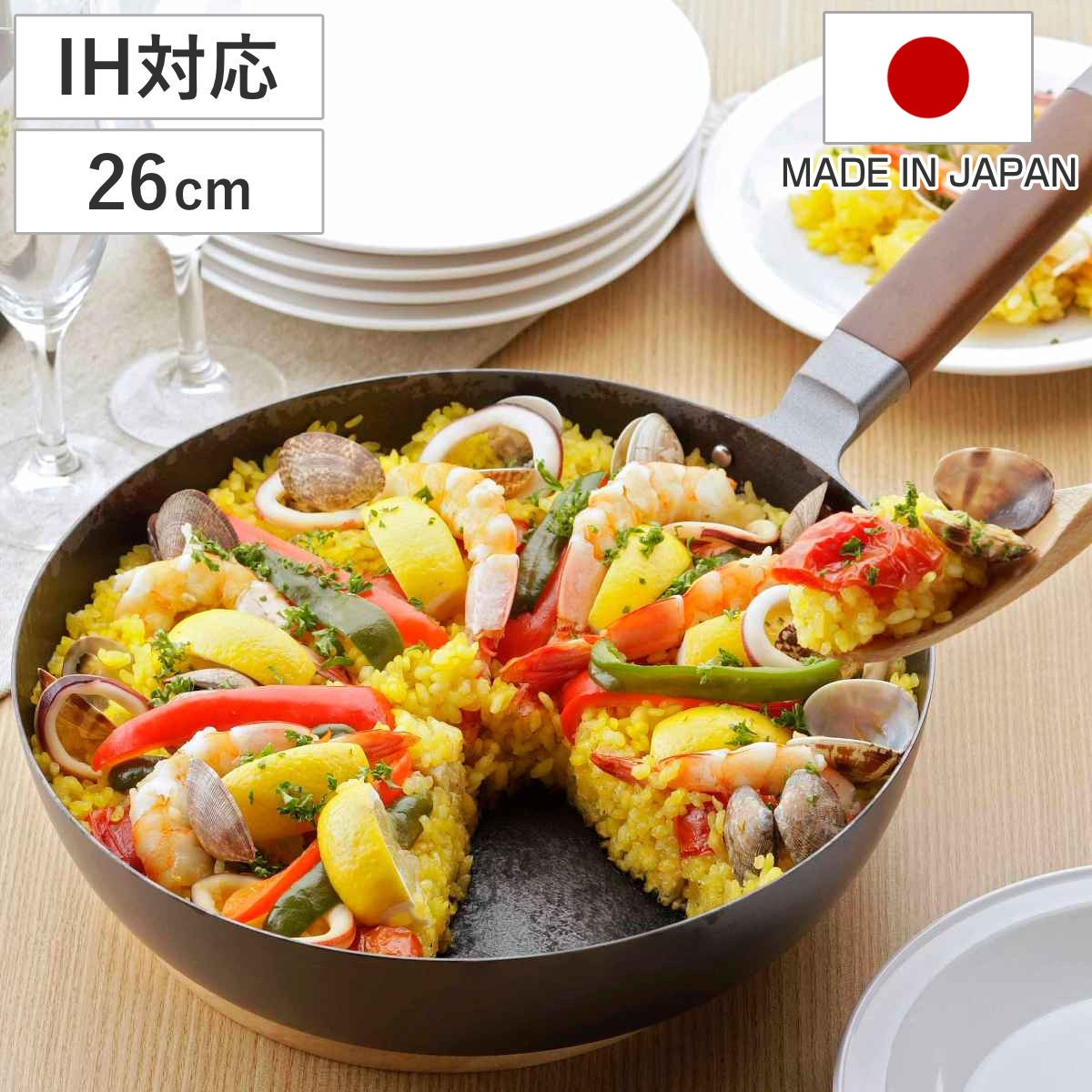 フライパン 26cm IH対応 鉄製 窒化加工 ファイバーライン 旨鉄 日本製 ガス火対応 鉄フライパン 片手鍋 調理器具 調理用品 鉄鍋 鉄製フライパン