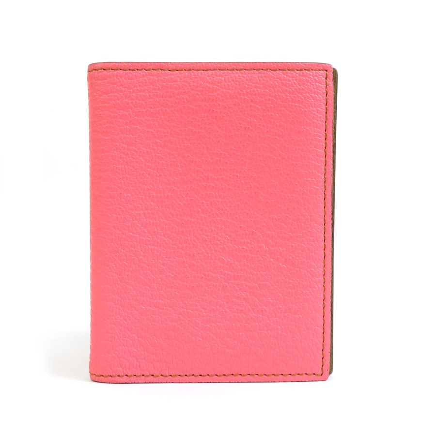エルメス HERMES 手帳カバー レザー ピンク/ブラウン レディース e59062g