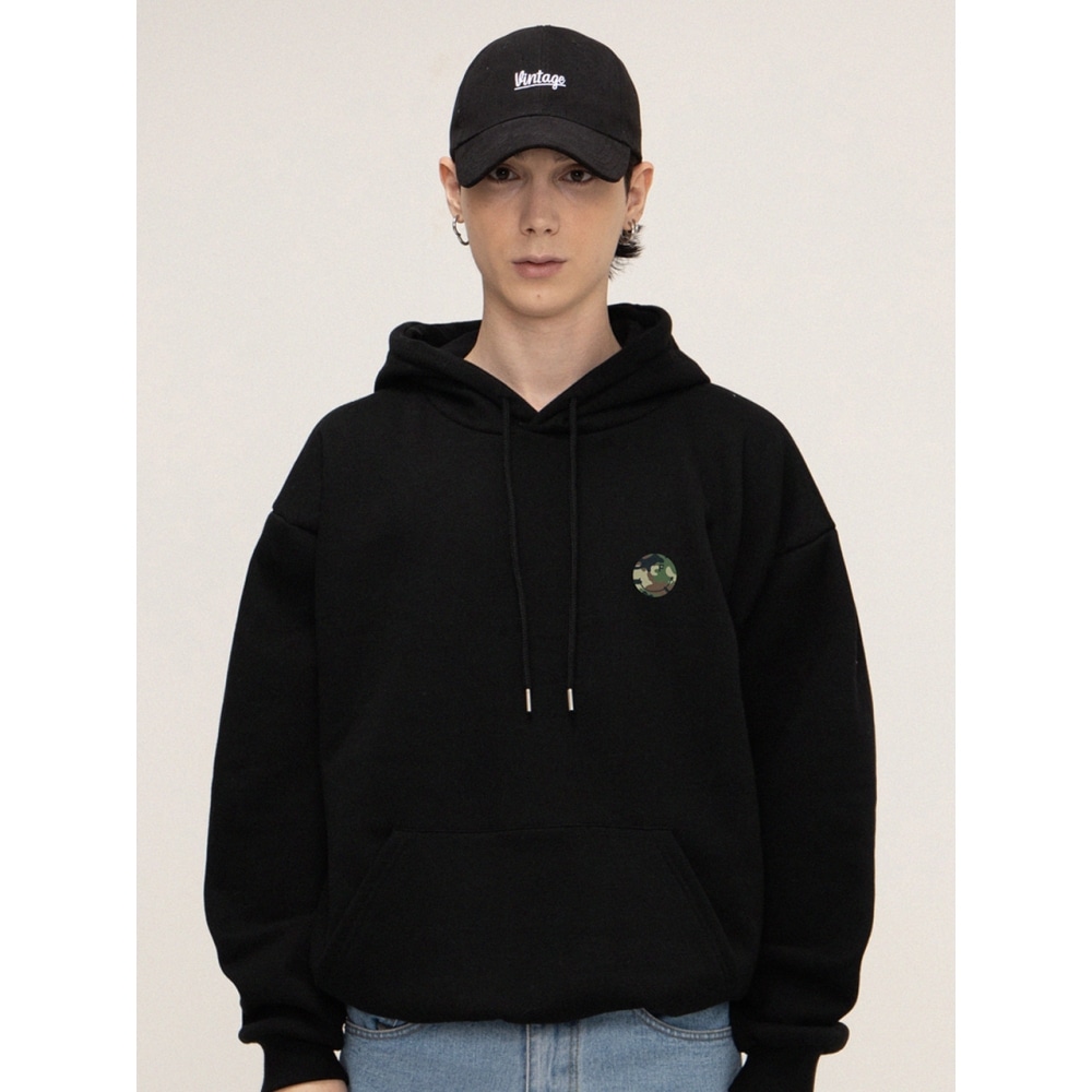 GRAVER スモールカモドットスマイルフードティー 3color