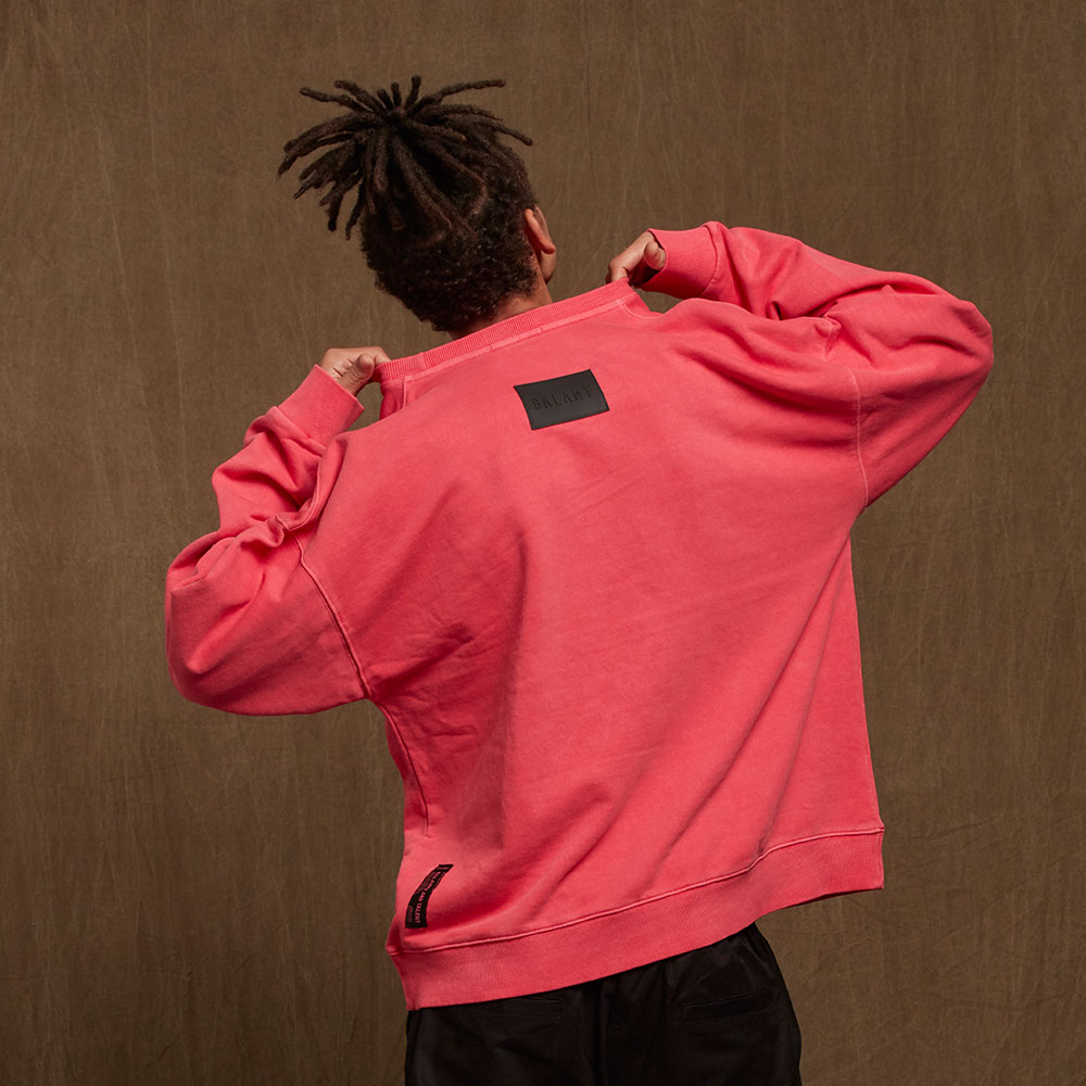 ピグメント シリコン ラブル マンツーマンTシャツ - ピンク