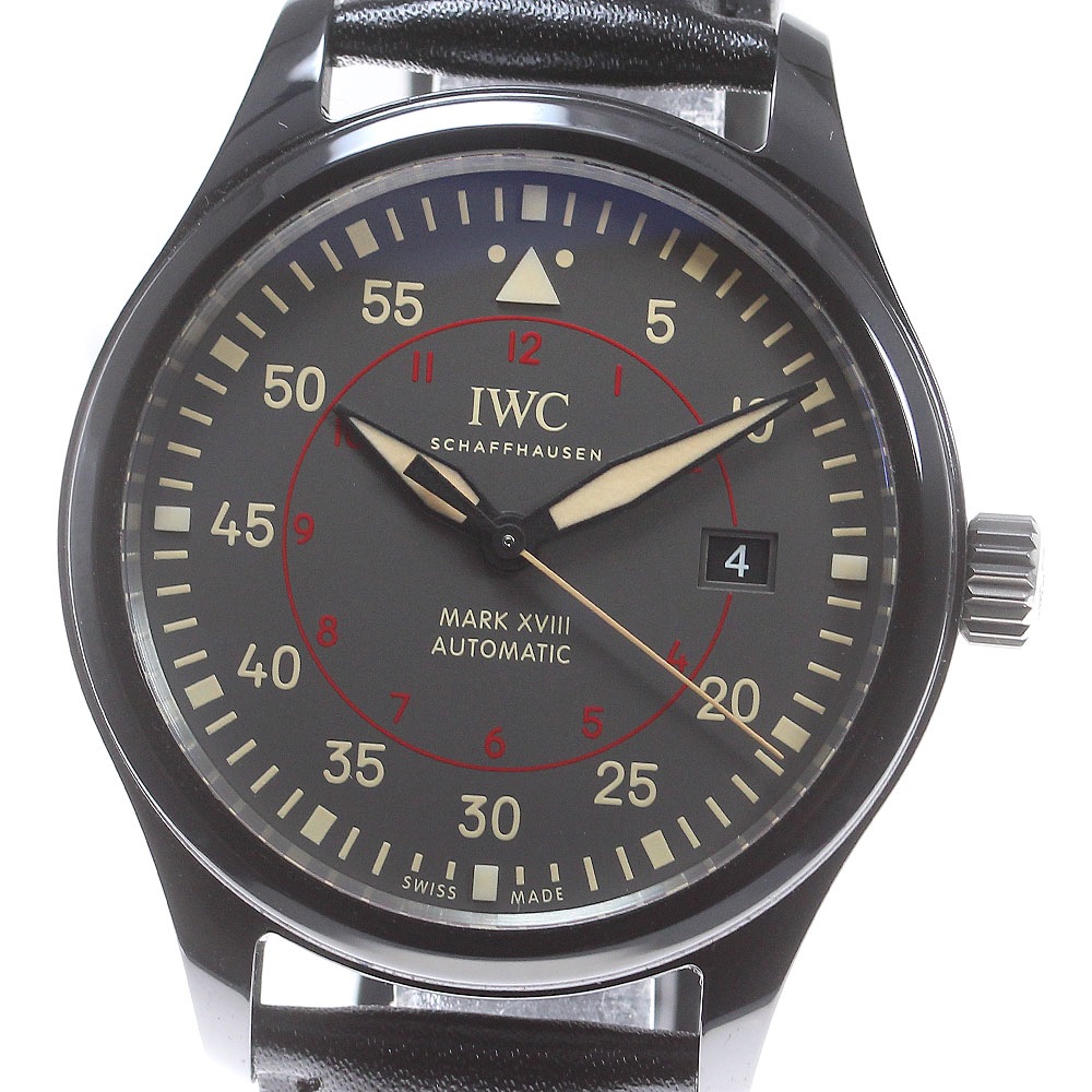 IWC IWC SCHAFFHAUSEN IW324702 パイロットウォッチ マークXVIII トップガン ミラマー デイト 自動巻き メンズ 極美品 保証書付き_826678【中古】