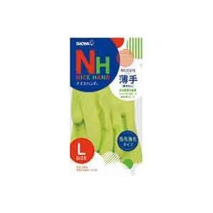 （業務用30セット）ショーワ ナイスハンドミュー薄手 Lサイズ グリーン
