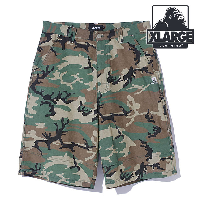メンズ サイドポケット ショートパンツ [101242031012] エックスラージ ボトムス ショーツ ハーフパンツ カモ柄 CAMO