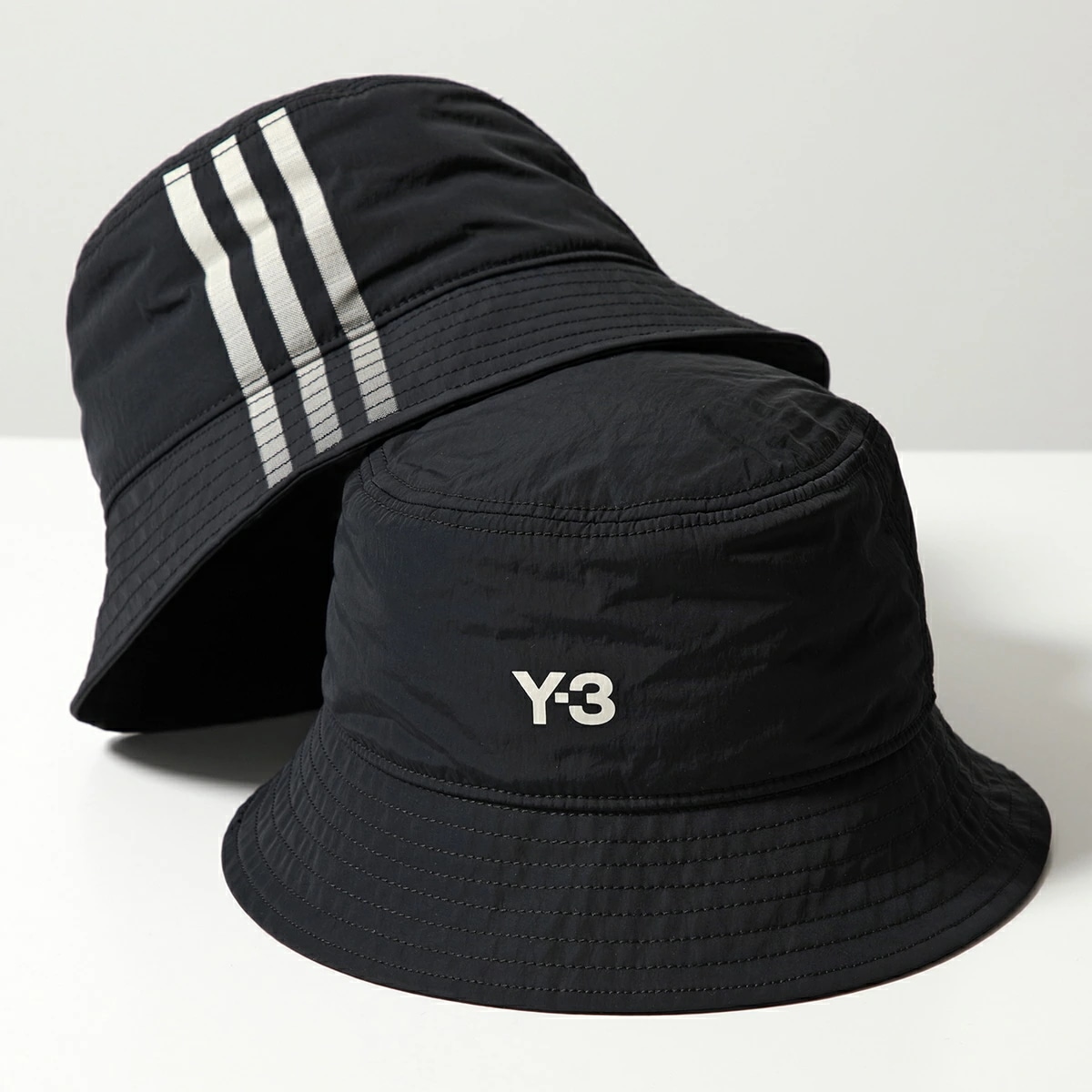 Y-3 ワイスリー バケットハット IY4087 メンズ ナイロン ロゴ スリーストライプス 帽子 BLACK 12,537円