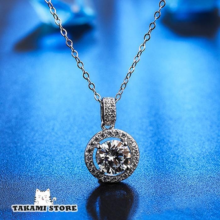ネックレス レディース 40代 50代 30代 一粒ネックレス モアサナイト 豪華 2カラット シルバー プラチナ仕上げ 彼女 妻 嫁 女性 誕生日プレゼント